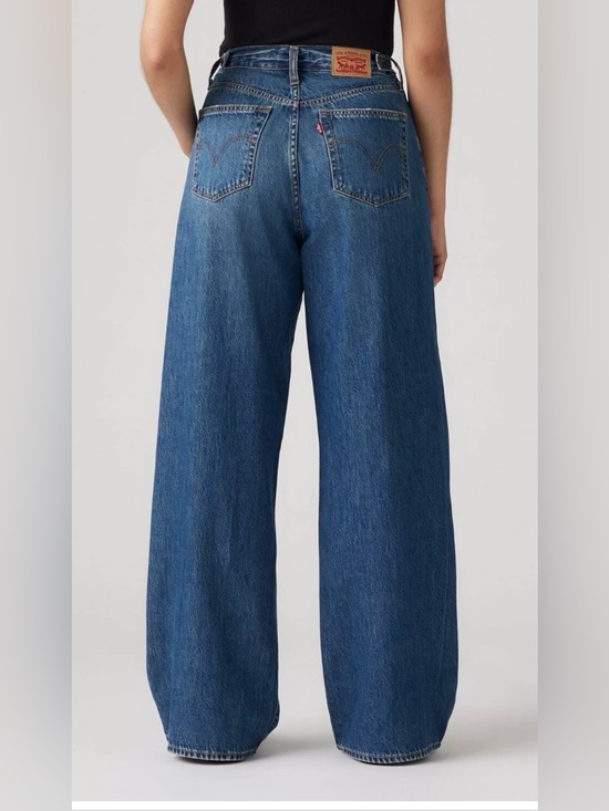 Levi's Denim - Levi's Cinch Baggy Womens Adjustable Lightweight Jeans Blue Denim Size 25